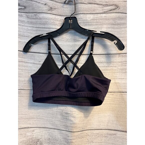 AR-33 Purple Strappy Sports Bra With Crisscross Back Size M - Picture 3 of 4